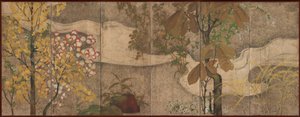 小川沿いの秋の草木 作： 匿名