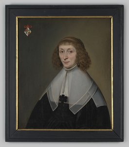 オランダ語  Damesportret met familiewapen ある無名の女性の肖像 作： 匿名