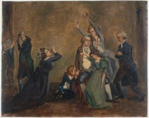 フランス語：ルイ16世の家族との別れ、1793年1月20日。