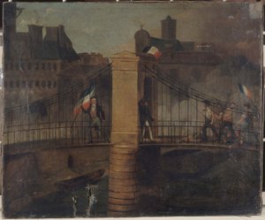 フランス語：1830年7月28日、パリ、ポン・ダルコールの戦闘 作： 匿名
