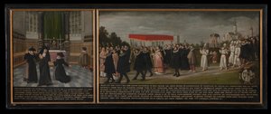 1604年、ペストに対するヒーリングと行列 作： 匿名