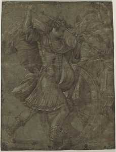チャリオットの横の鎧の男 作： assistant of Francesco Salviati