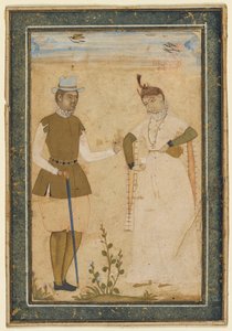 ヨーロッパのカップル 作： attributed to Ali Riza, the "Bodleian Painter"