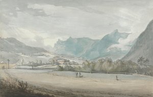 Vuoristoinen maisema hahmoilla 作： attributed to Benjamin West