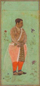 Suraj Singh Rathor、Marwar の Raja、および Shah Jahan の母方の叔父の肖像: Prince Khurram Album のページ 作： attributed to Bishandas