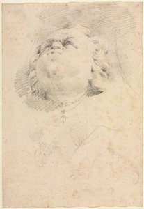 ジャンボローニャのネプチューンの噴水の後の頭のスケッチ 作： attributed to Christophe Veyrier
