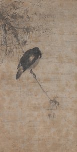 柳とカササギ 作： attributed to Fachang Muqi