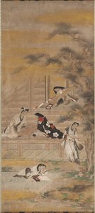四つの楽しみ 作： attributed to Iwasa Matabei