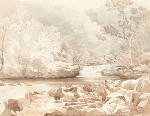 Bridge Near Waters-Meet、リントン、ノース デヴォン 作： attributed to James Bulwer