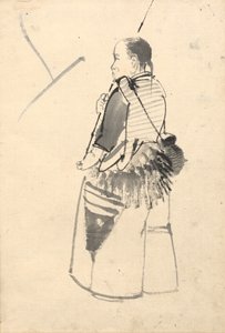 漁師の衣装を着たダンサー 作： attributed to Kono Bairei