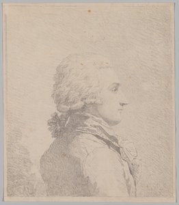 男の横顔の肖像画 作： attributed to Louis Rolland Trinquesse
