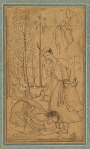 博学な君主の前にひれ伏す聖人 作： attributed to Manohar