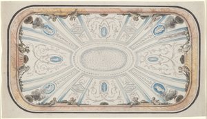 天井のデザイン 作： attributed to Mauro Antonio Tesi