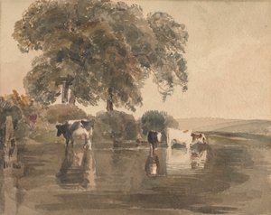 プールの牛 作： attributed to Peter DeWint