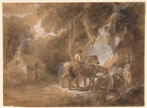 春に止まる 作： attributed to Thomas Barker