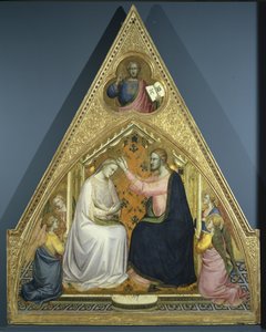 聖母の戴冠式（パネル上のテンペラと金箔） 作： c.1370 1425 Lorenzo Monaco