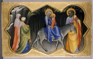 エジプトへの飛行、1405年頃（ポプラの木のテンペラ） 作： c.1370 1425 Lorenzo Monaco
