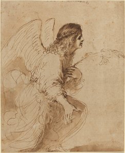 受胎告知の天使 作： called Guercino Giovanni Francesco Barbieri