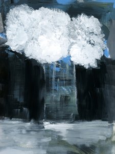 抽象的な雲の風景の反射 作： cartissi