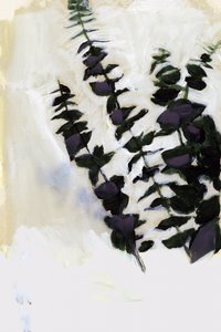 「紫色の葉」の抽象画