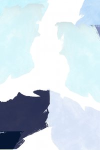 クールなブルーの筆致