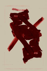 深紅の抽象的な筆致 作： cartissi