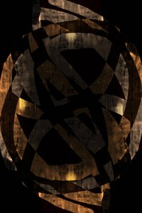 ダークゴールドの抽象的な形 作： cartissi
