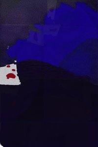 深藍の抽象画