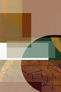 アースカラーの幾何学模様を重ねたデザイン 作： cartissi