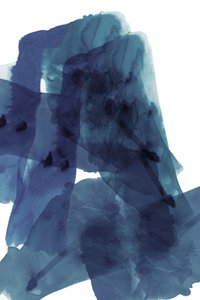 流動的な青の抽象画 作： 