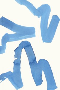流動的な青の抽象画