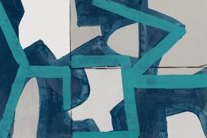 幾何学的な青の抽象画 作： cartissi