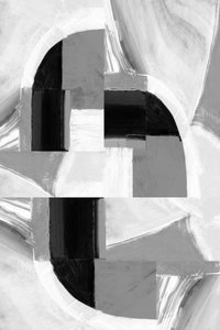 幾何学的なグレースケールの抽象画 作： cartissi