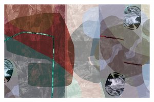 重なり合う抽象的な形 作： 