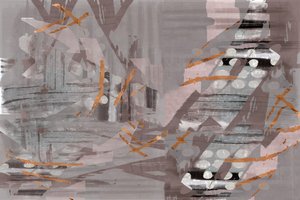 層状の銅の抽象画 作： cartissi