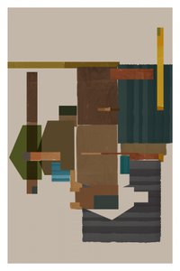 重なり合うアースカラーのフォルム 作： cartissi