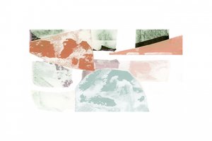 パステルカラーの重ねた形 作： cartissi