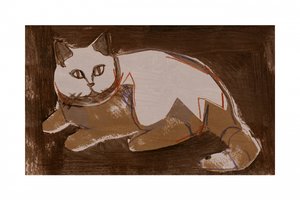 現代の猫がくつろぐ 作： cartissi