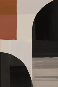 モダンな幾何学模様のアーチ