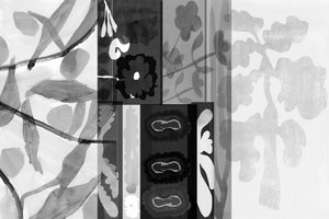 モノクロの植物柄 作： cartissi