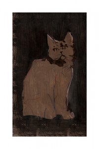 不機嫌そうな猫の肖像画 作： cartissi