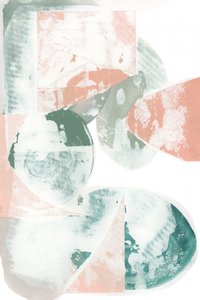 パステル調の幾何学模様を重ねたデザイン 作： cartissi