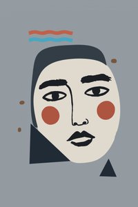 穏やかな抽象ポートレート