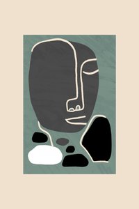 穏やかな抽象肖像画 作： 