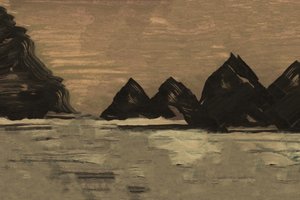 静かな山と海岸 作： cartissi