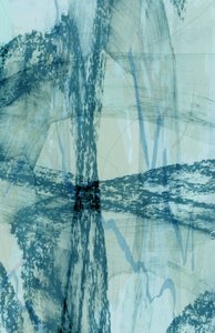 質感のあるブルーの抽象画 作： cartissi