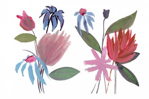 鮮やかな抽象的な花 作： 