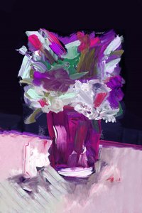 鮮やかな抽象的な花 作： cartissi