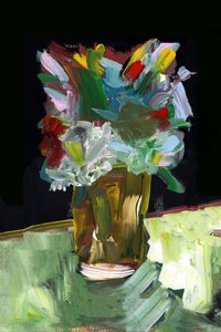 鮮やかな花の静物画