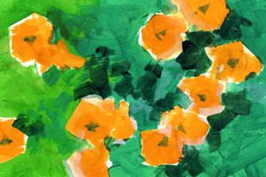 鮮やかなオレンジの花 作： cartissi